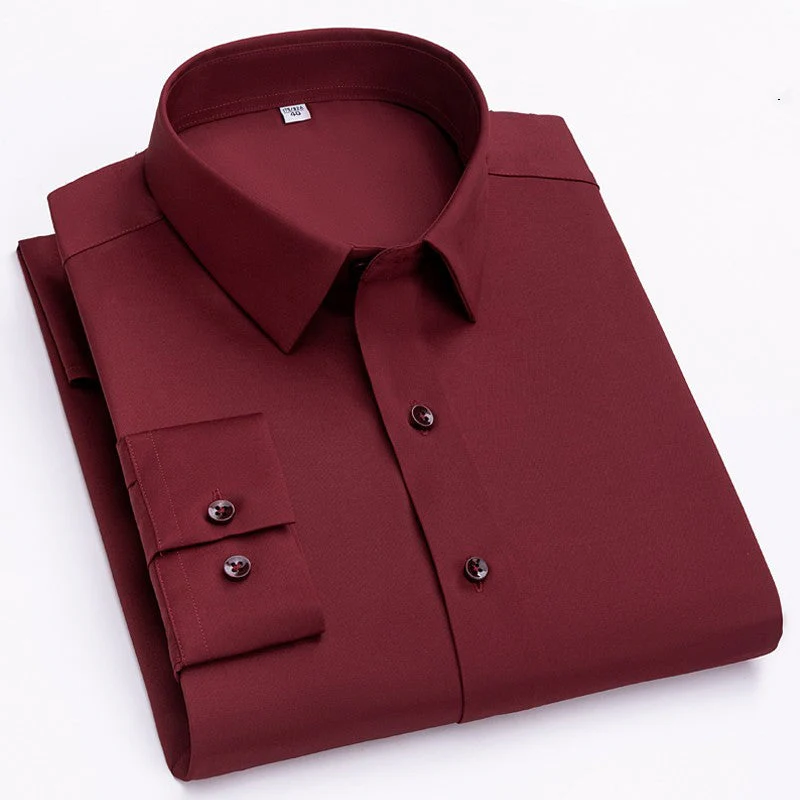 Premium Maroon Red Plain Shirt - Image 5
