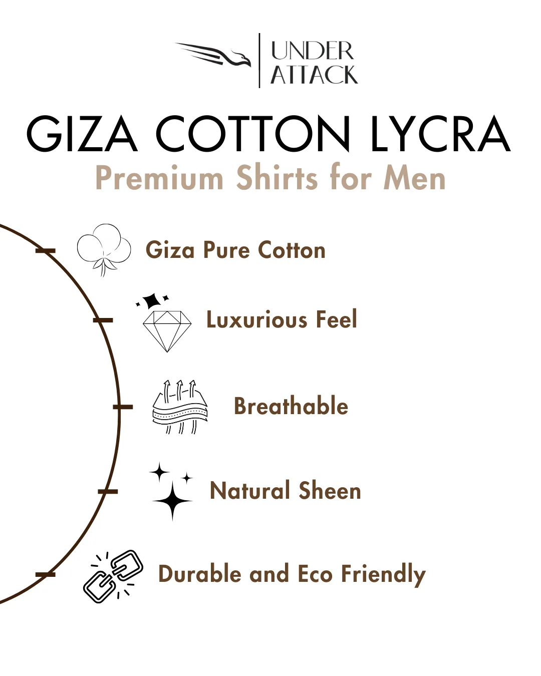 Dragon Giza Cotton Lycra Shirt - Black - Image 3